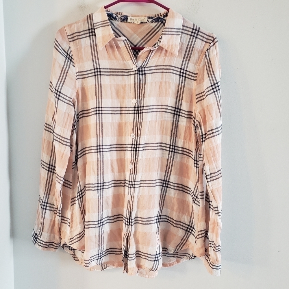 Hem & Thread Women's Button Down Shirt- Lace